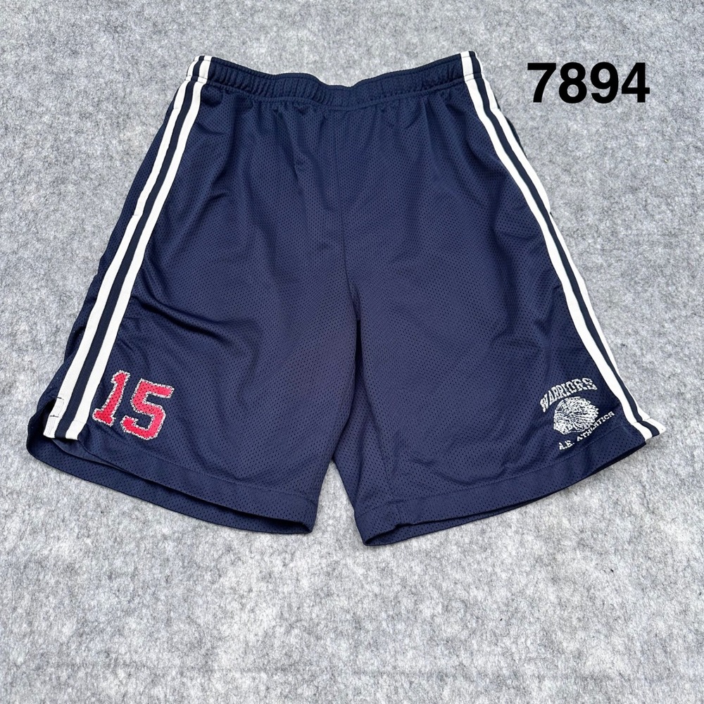 American Eagle AE Athletics Navy Blue Mesh Basketball Shorts Warrior 15 Mens Med